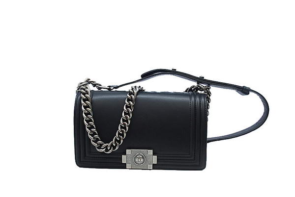7A Chanel A30157 Black Calfskin mini Le Boy Flap Shoulder Bag Silver Hardware Online